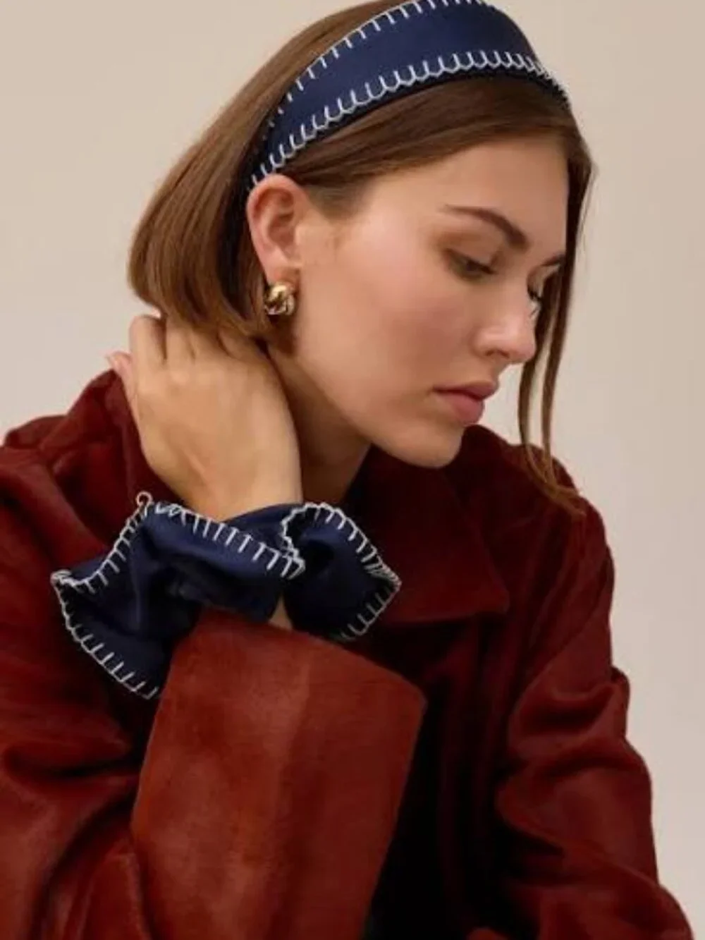 LELET NY Erin Whipstitch Scrunchie